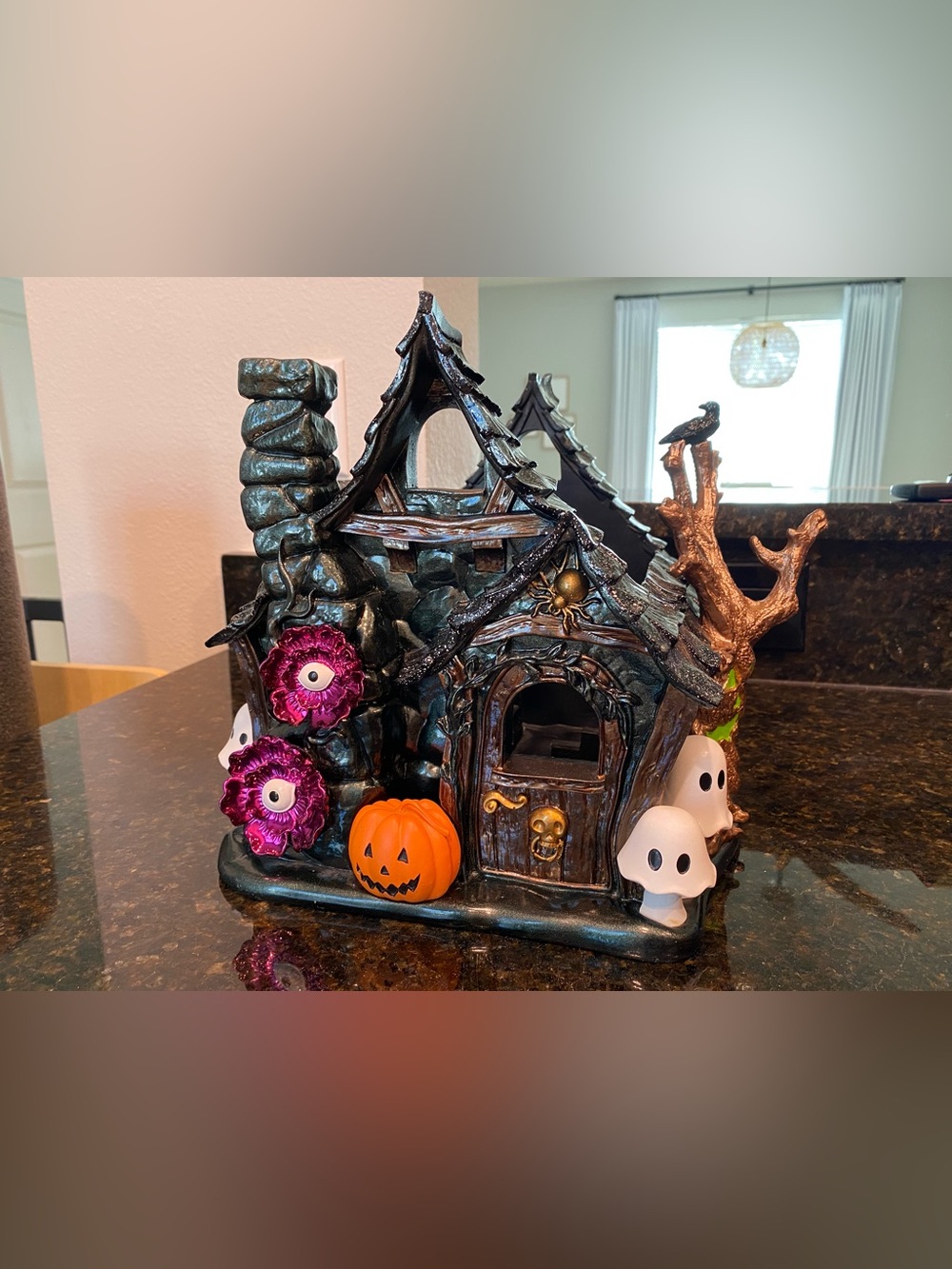 Bath & Body Works Halloween Haunted House Luminary 3-Wick Candle Holder